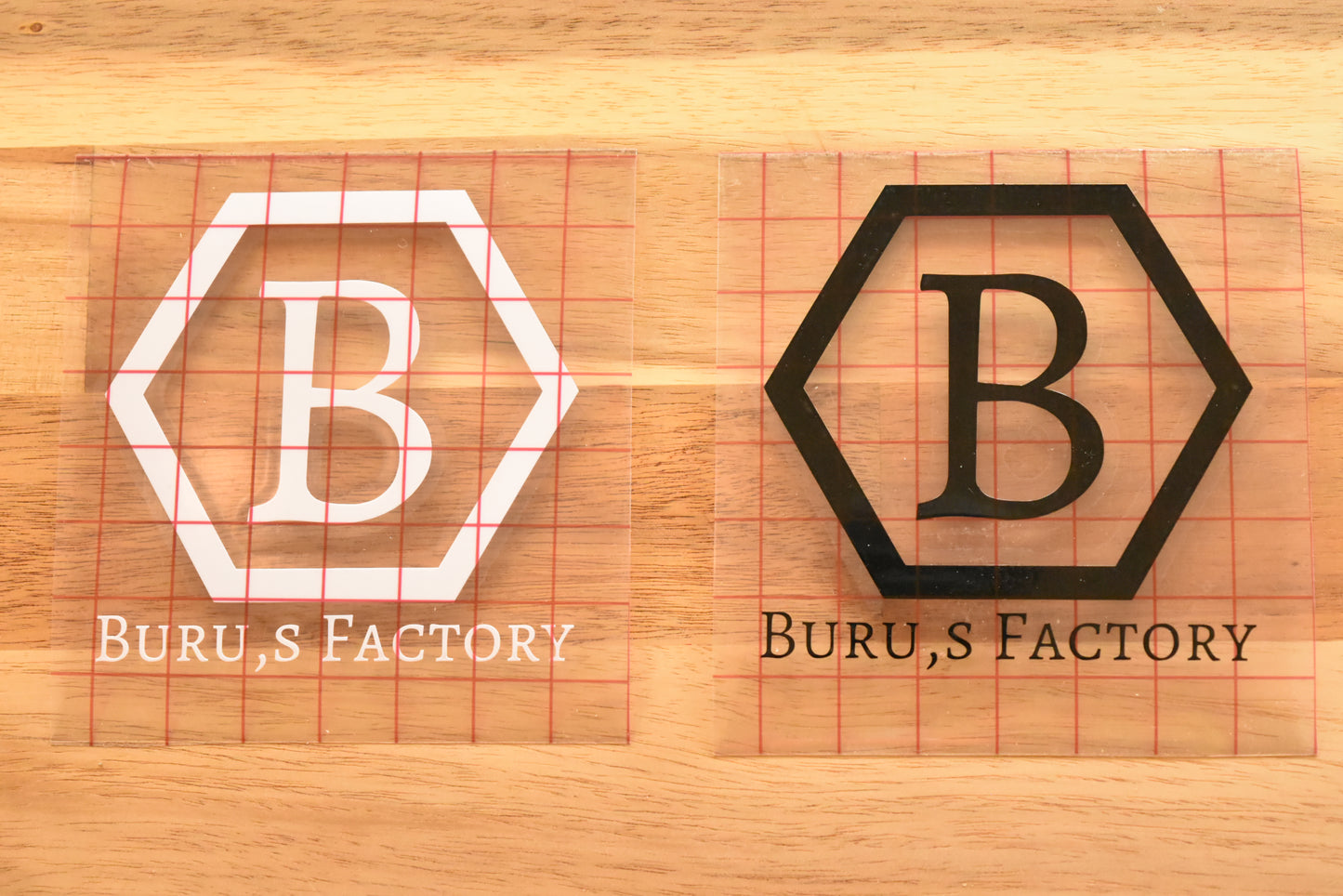 Buru,sfactoryオリジナルカッティングシール(ヘキサ型)
