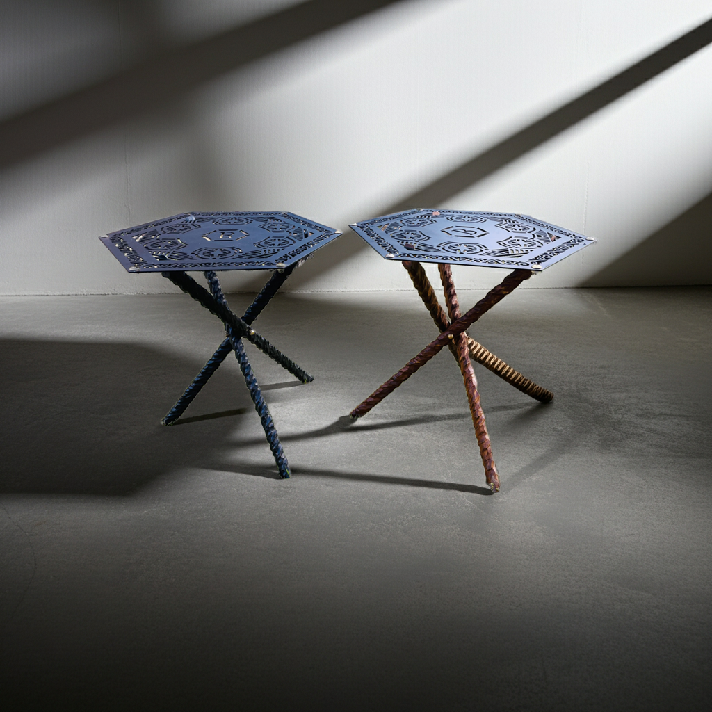 BMCサイドテーブル　彫刻仕様