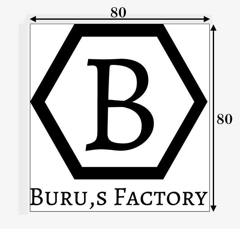Buru,sfactoryオリジナルカッティングシール(ヘキサ型）